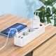 Мережевий фільтр Hoco NS2 (3 розетки + 3 USB) 1.8m (white) - изображение 6