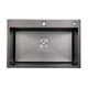 Мойка для кухни с дозатором для мыла MP6050B PVD 3.0/1.0 мм Lidz Black Чёрный - изображение 1