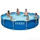 Круглый семейный каркасный бассейн Intex 28210 366 х 76 см Metal Frame Pool из ПВХ для дачи синий (21-9-28210 new) - изображение 3
