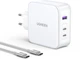 Мережевий зарядний пристрій Ugreen CD289 GaN Fast Charger 140Вт with Cable White (6941876213399) - зображення 4