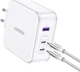 Мережевий зарядний пристрій Ugreen CD289 GaN Fast Charger 140Вт with Cable White (6941876213399) - зображення 1
