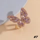 Кольцо бабочка "Unique Butterfly", фиолетовое золото - изображение 1