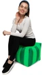 Пуф Кубик Студія Комфорту Полосатый Оксфорд размер Стандарт+ Салатово-зеленый (CS-0921211) - изображение 4