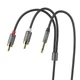 Аудіокабель HOCO UPA10 3.5mm male to double lotus RCA, TPE, 1.5m, Metal Gray (6957531078142) - зображення 5