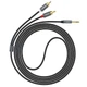 Аудіокабель HOCO UPA10 3.5mm male to double lotus RCA, TPE, 1.5m, Metal Gray (6957531078142) - зображення 6