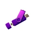 Флеш накопитель Jaster двухсторонняя 32GB OTG USB 2.0 microUSB purple - изображение 4