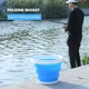 Складане силіконове відро Collapsible Bucket на 10 л з ручкою, Синій - зображення 6