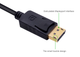 Адаптер-преобразователь Primo Displayport (DP) - VGA, конвертер Display Port - VGA ADPT-DP-VGA черный - изображение 4