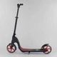 Самокат детский двухколесный Best Scooter с 8 лет широкий руль черный с красным 18424 - изображение 3