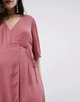 Платье длинное пыльна роза на запах No brand 9287 M(44) - изображение 7