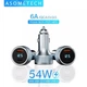 Автомобільний зарядний пристрій ASOMETECH USB Type-c + USB qc 3.0 з дисплеєм Metall (54W) - зображення 1