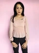 Топ резинка с длинными рукавами Boohoo Розовый (10375 XS/40) - изображение 2