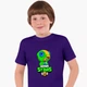 Детская футболка Бравл Старс Леон Зеленый (Brawl Stars Leon Green) (25186-1015) 134-140 см Хлопок Фиолетовый - изображение 1