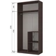 Шкаф гардеробный Roko (Роко) Эконом 1+1 Дуб Венге 90х50х204.5 см (179000) - изображение 2
