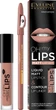 Набір Eveline Oh! My Lips Рідка помада Liquid Matt 4.5 мл + Олівець для губ 01 Neutral Nude 1.2 г (5901761966671) - зображення 1