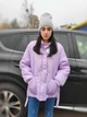 Куртка женская евро зима No brand Сиреневая (А-1697 46-48) - изображение 3