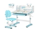 Комплект Evo-Kids (стол + стульчик + полка) BD-29 Panda XL столешница белая / цвет пластика голубой BD-29 BL - изображение 2
