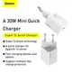 Сетевое зарядное устройство Baseus 30W 1Type-C Super Si Quick Charger PD3.0 3A White - изображение 12