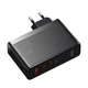 Сетевое зарядное устройство Baseus 140W GaN5 Pro Fast Charger QC4.0+PD3.1 USB+2Type-C 5A + кабель Baseus Type-C to Type-C 240W 48V/5A 1мBlack - изображение 3