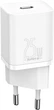 Ładowarka sieciowa Baseus Super Si Quick Charger 1C 25 W EU White (CCSP020102) - obraz 1
