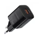 Сетевое зарядное устройство Choetech 1Type-C 1USB 33W Black (PD5006-EU-BK) - изображение 1