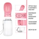 Портативная поилка для собак PetCare Pink (550 мл, ABS-пластик) - изображение 2