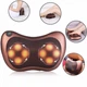 Массажная подушка MASSAGE PILLOW QY-8028 8 массажных ролика инфракрасный роликовий массажер для шеи и спины - изображение 1