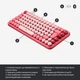 Клавiатура Logitech Pop Wireless Heartbreaker Rose (920-010718) - зображення 4
