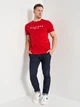 Футболка хлопковая длинная мужская Tommy Hilfiger 10636.71 S Красная - изображение 3