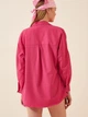 Рубашка хлопковая оверсайз женская Happiness DD00842 36 Dark pink (8496160112028) - изображение 3