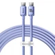 Кабель для швидкого заряджання Baseus Crystal Shine Series Type-C to Type-C 100W 200см CAJY000703 purple - зображення 1