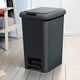 Ведро для мусора 45 л с крышкой и педалью пластиковое MVM BIN-01 45L ANTHRACITE - изображение 10