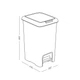 Ведро для мусора 45 л с крышкой и педалью пластиковое MVM BIN-01 45L GRAY - изображение 8