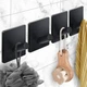 Самоклеящиеся крючки 4 шт UrbanKit для полотенец, халатов, пальто, куртки в ванную или прихожею из нержавеющая сталь, черные (BPHOOK04) - изображение 8