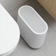 Ведро для мусора на 10л круглое MVM с крышкой 310x150x320мм пластик серое BP-14 white/gray - изображение 4