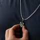 Серебряный кулон "Герб Украины - Тризуб" с эбеновым деревом 959 Онікс - изображение 10