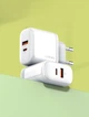 Мережевий зарядний пристрій для телефона USB-C Ldnio 45W QC4+, QC3.0, PD22.5W Білий (A2526C) - зображення 8