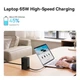 Блок питания Baseus GaN5 65W Desktop Power Combo для MacBook/Huawei/Samsung/Asus/Google/Lenovo black - изображение 4