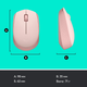 Миша комп'ютерна Logitech M171 Wireless Mouse, Rose (910-006865) (6857588) - изображение 5