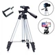 Телескопічний Штатив для камери і телефону трипод TRIPOD 3110 з чохлом чорний сріблястий - зображення 3