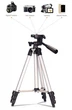 Телескопічний Штатив для камери і телефону трипод TRIPOD 3110 з чохлом чорний сріблястий - зображення 7