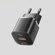 Швидка зарядка/адаптер/блок живлення/мережевий пристрій 2в1 PD 20W/QC 3.0 18W Type-C/USB-A GaN Essager ES-CD31 чорний (GS-60592) - зображення 1