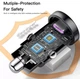 Автомобильное зарядное устройство Essager Quick Car Charger Circular Plastic QC3.0/PD3.0, 1USB/1Type-C, 30W 5A Blue - изображение 3