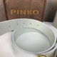 Білий жіночий шкіряний поясний ремінь Pinko класичний пояс для жінок стильний жіночий ремінь - зображення 4