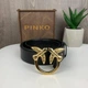 Женский кожаный поясной ремень Pinko с птичками золотистый классический стильный для повседневного использован - изображение 2