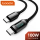 Кабель Toocki Type-C PD 100w Fast Charge (з дисплеєм) Black - зображення 1