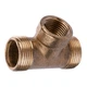 Трійник редукційний латунний 3/4″ЗР х 1/2″ВР х 3/4″ЗР ливарний посилений 664Б - зображення 2
