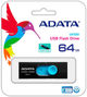 ADATA UV320 64GB USB 3.1 Black-Blue (AUV320-64G-RBKBL) - зображення 3