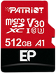 Patriot EP Pro microSDXC 512GB UHS-I A1 U3 V30 + adapter (PEF512GEP31MCX) - зображення 1