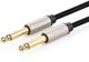 Инструментальный кабель Ugreen AV128 6.3 мм to 6.3 мм Audio Cable Braided 2 м Gray (90402016/10638) - изображение 1